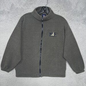 VTG San Francisco Fleece Jacket Men Sz S Gray Embroider Golden Gate Zip Made USA